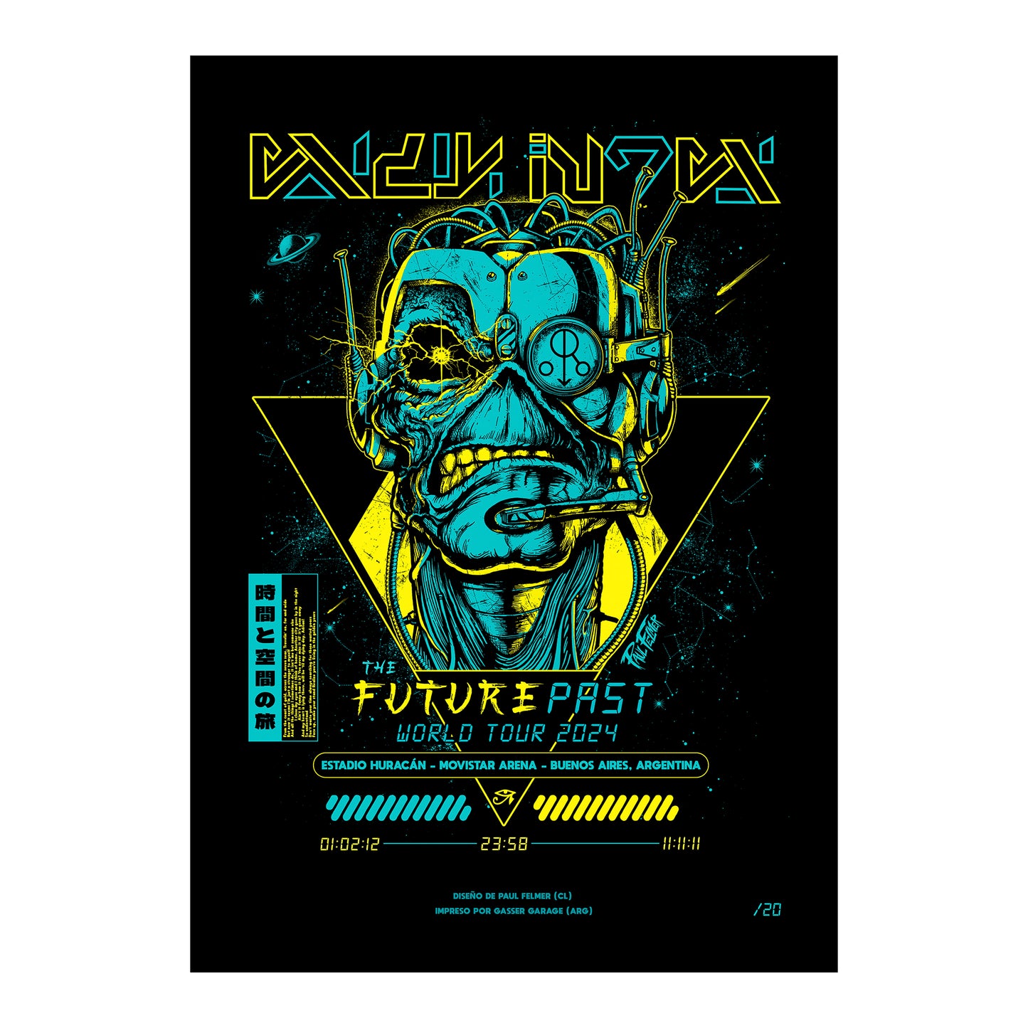 IRON MAIDEN Future Past Tour Print - Paul Felmer