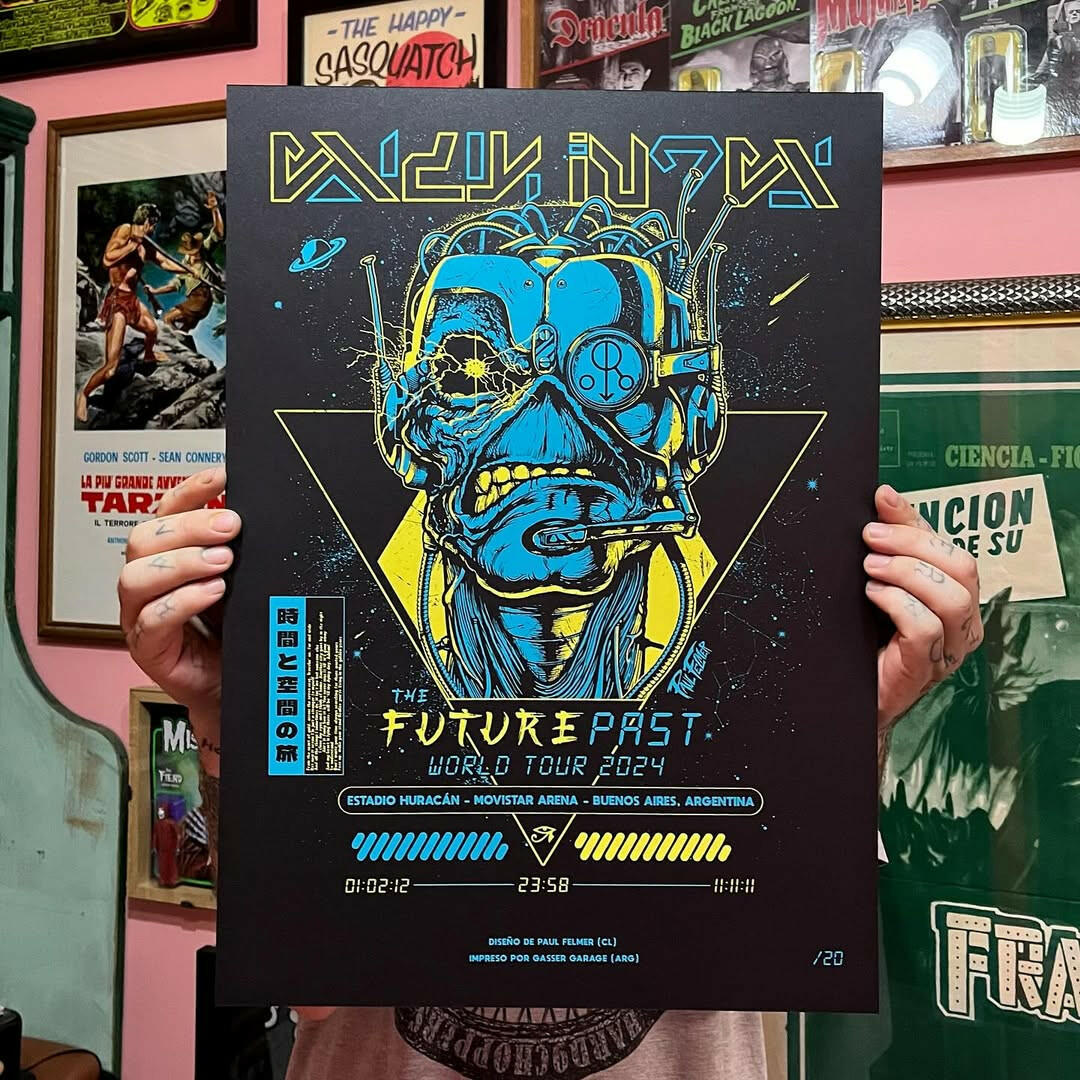 IRON MAIDEN Future Past Tour Print - Paul Felmer