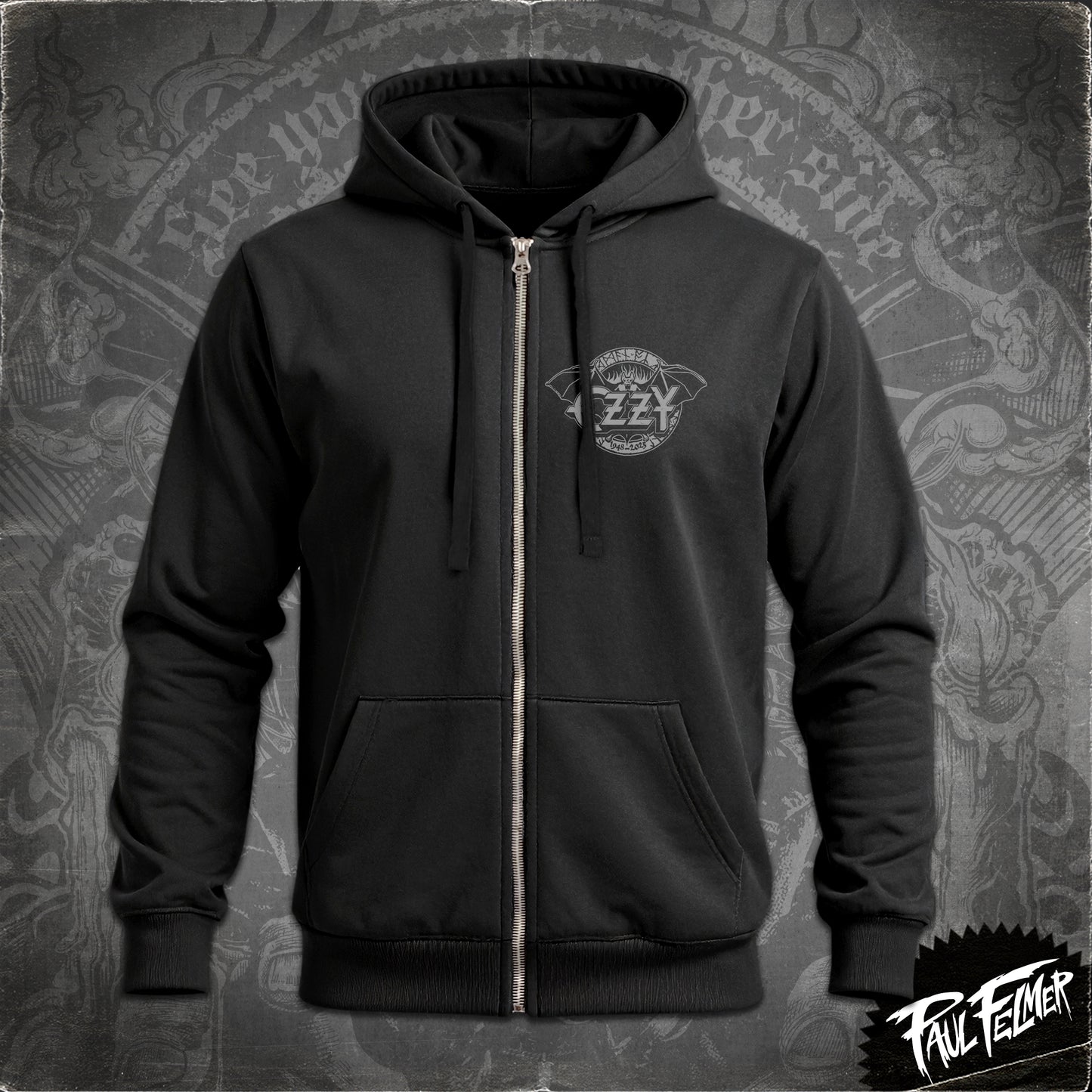 OZZY - Polerón Hoodie Zipper, Gray Edition