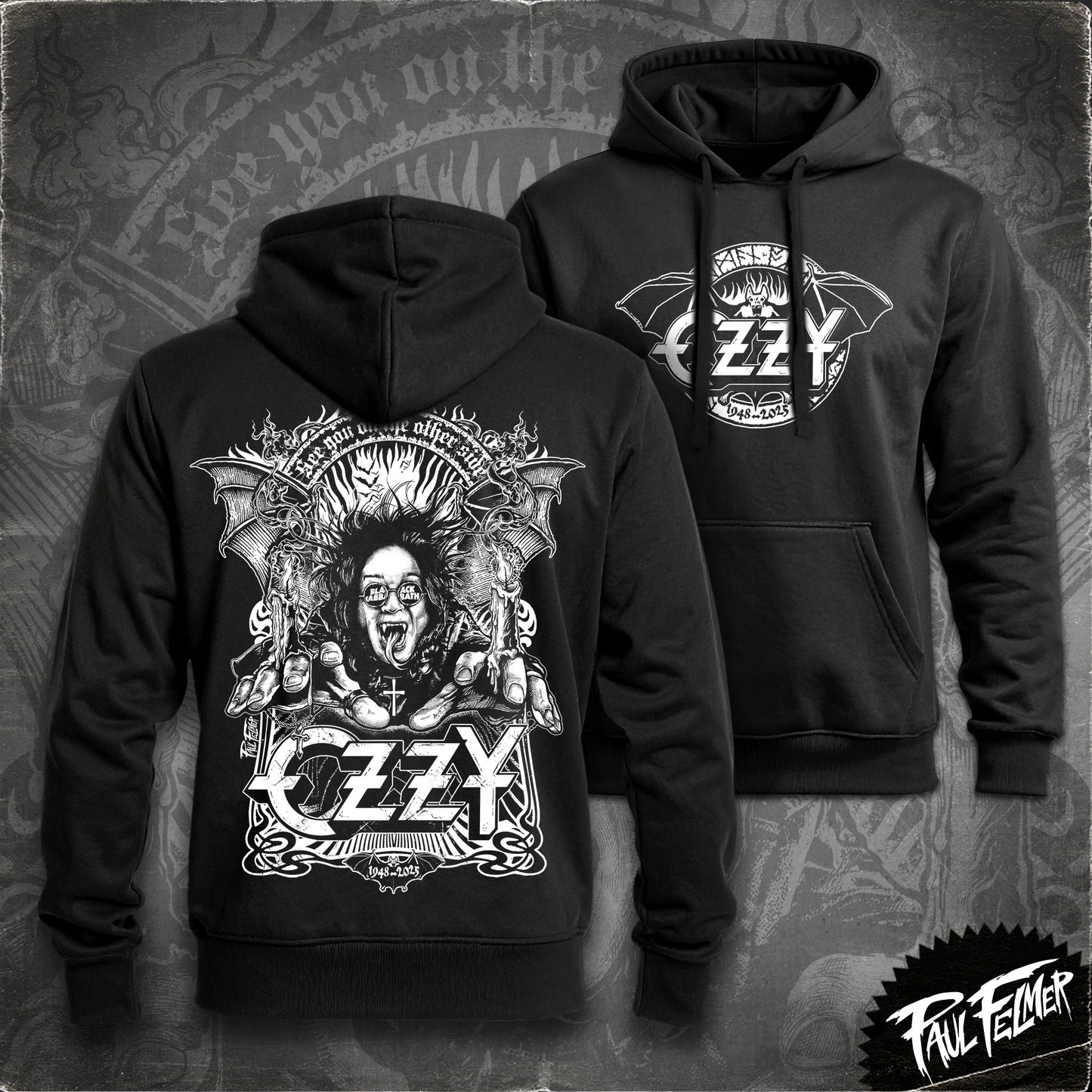 OZZY - Polerón Hoodie, White Line
