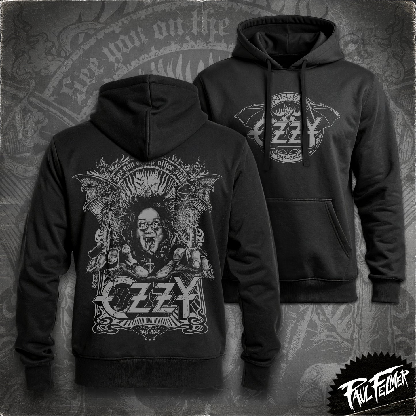 OZZY - Polerón Hoodie Gray Edition