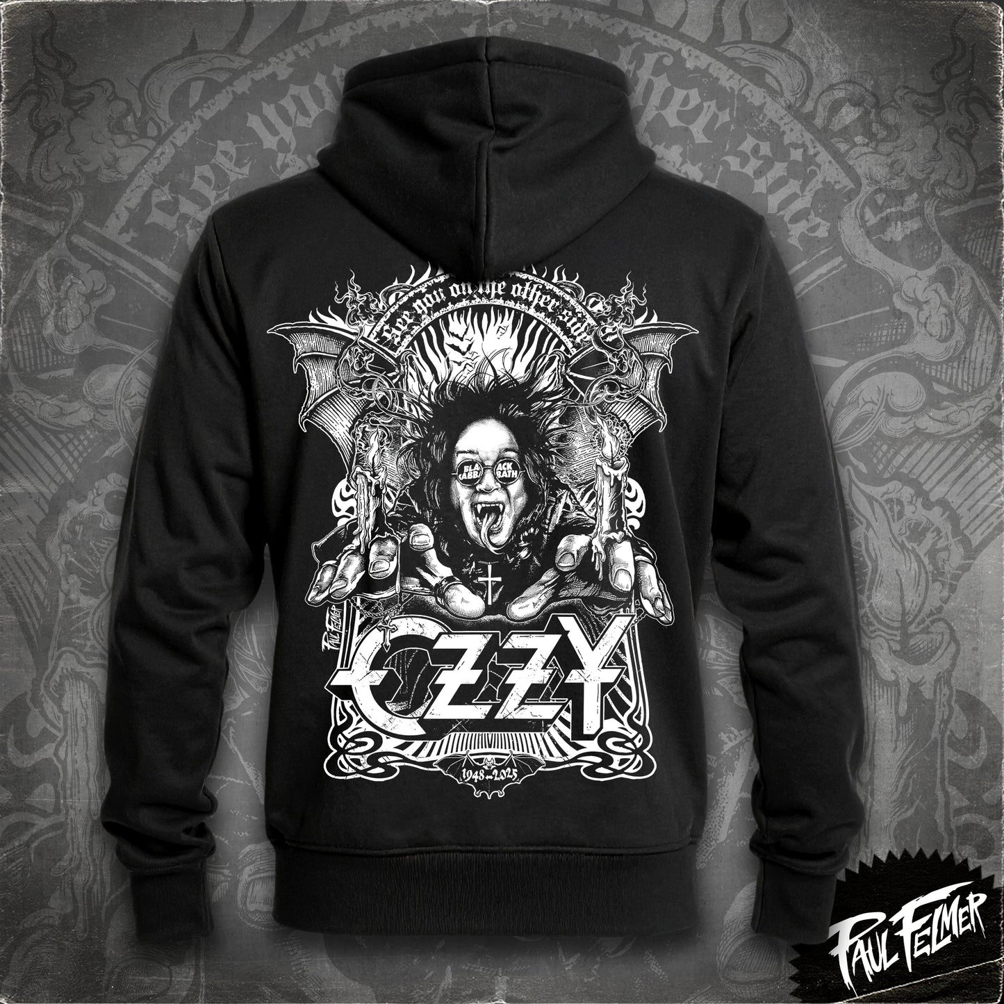 OZZY - Polerón Hoodie Zipper, White Line