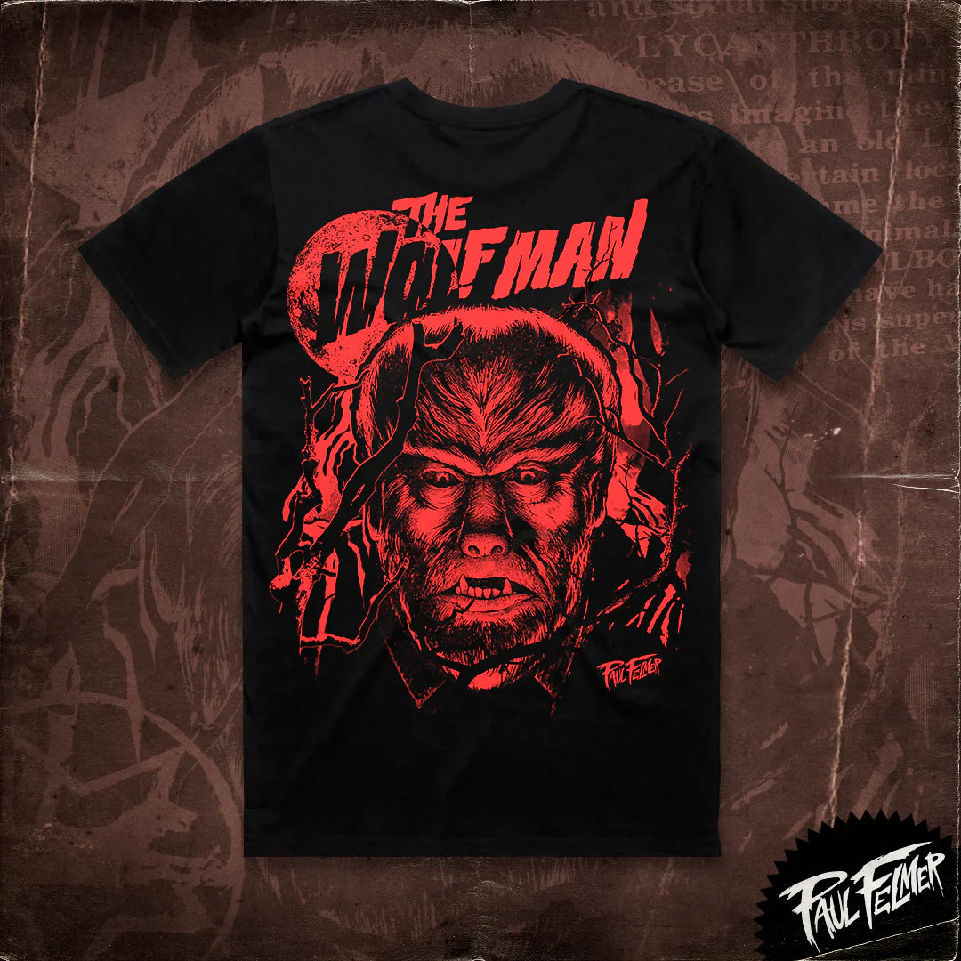 Polera The Wolfman — Paul Felmer, serigrafía artesanal