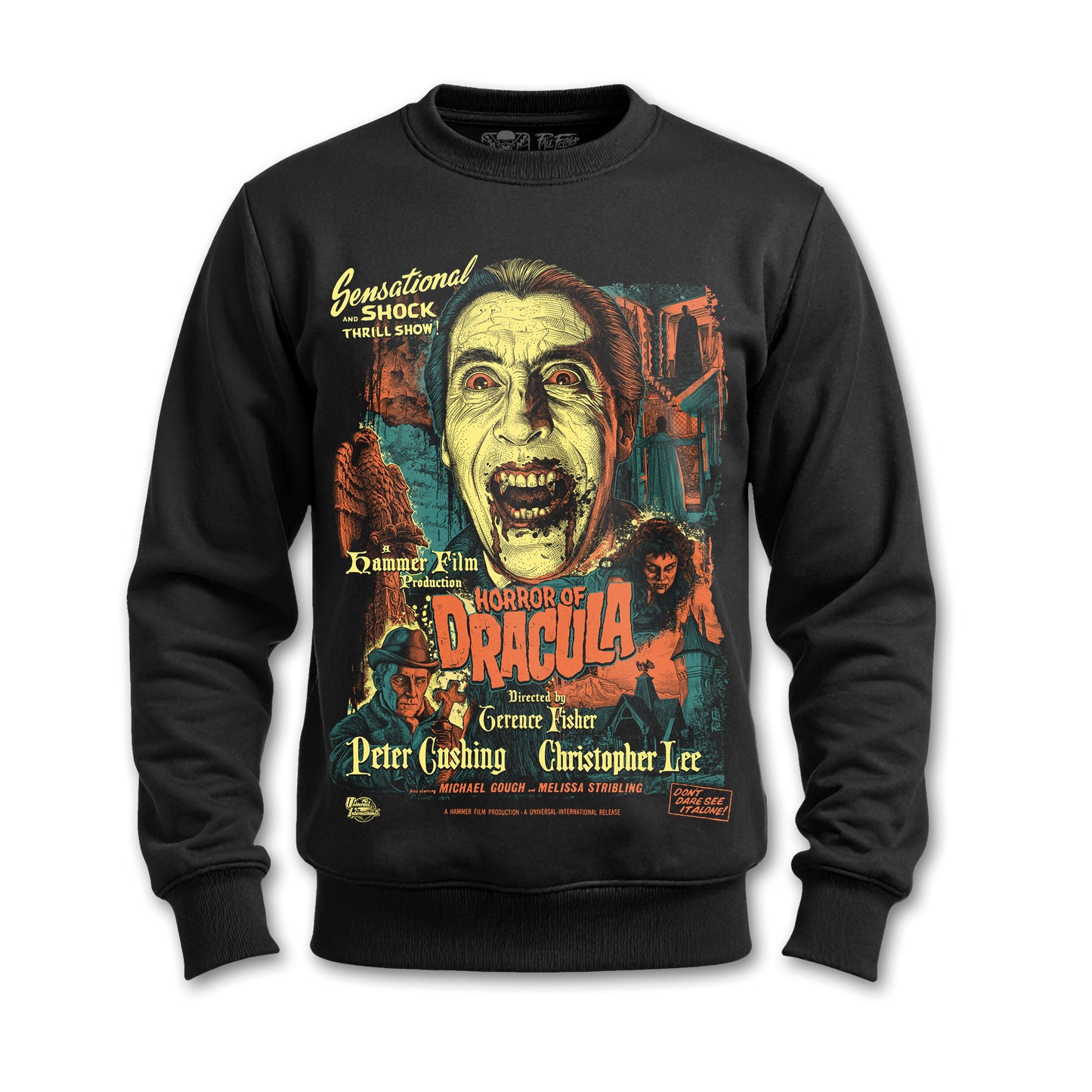 Polerón polo HORROR OF DRACULA fondo blanco — Paul Felmer Chile