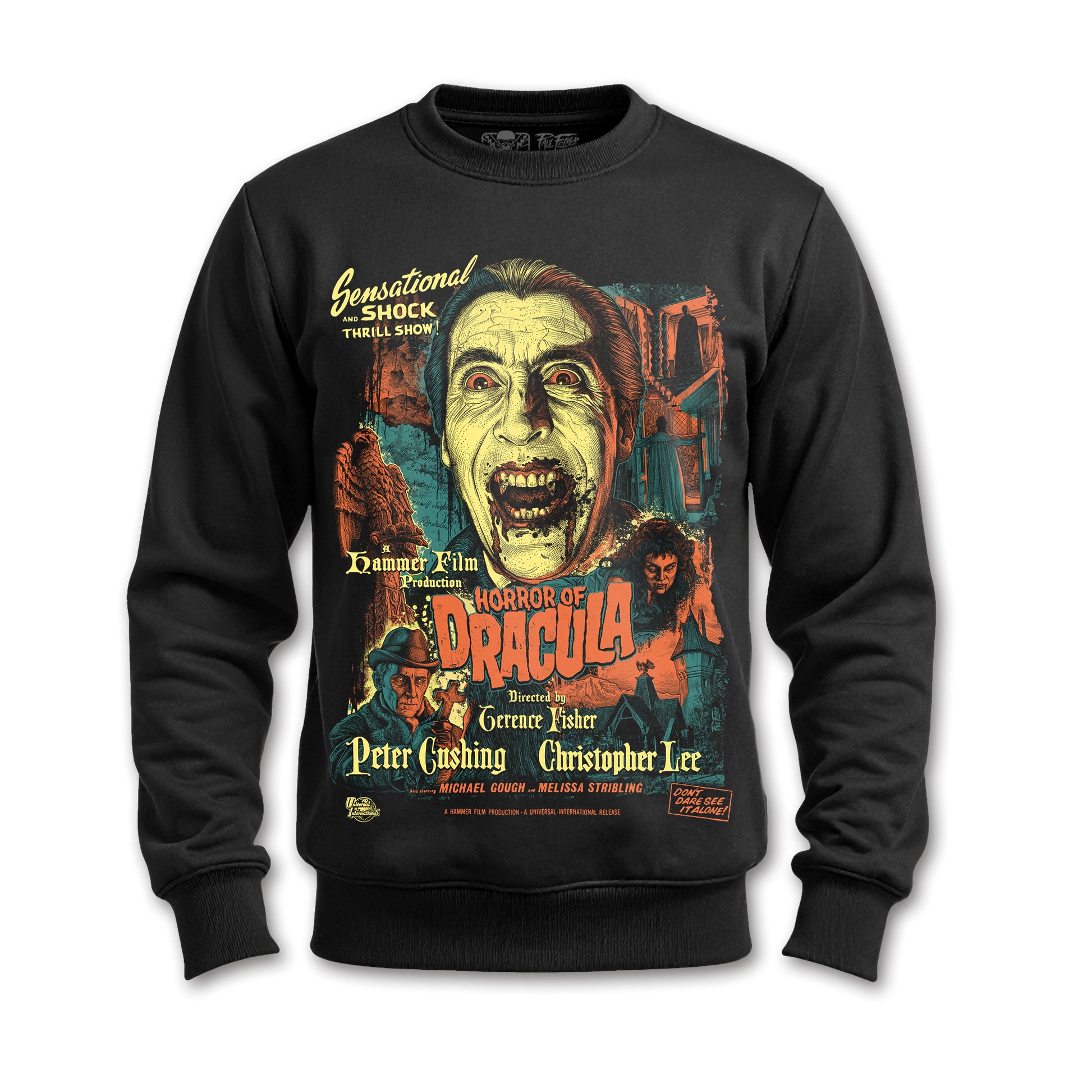Polerón polo HORROR OF DRACULA fondo blanco — Paul Felmer Chile