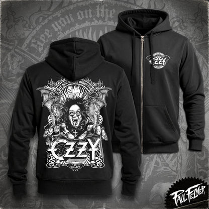 OZZY - Polerón Hoodie Zipper, White Line