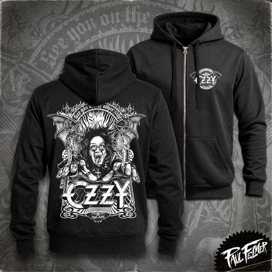 OZZY - Polerón Hoodie Zipper, White Line