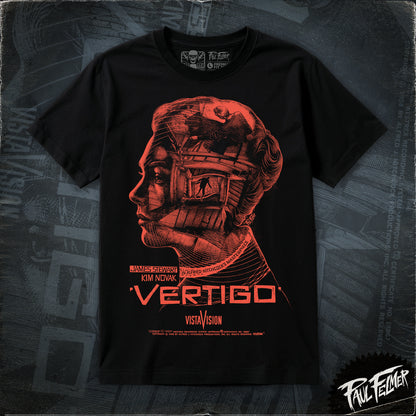 Polera VERTIGO - Kim — Serigrafía artesanal Paul Felmer Chile — frente
