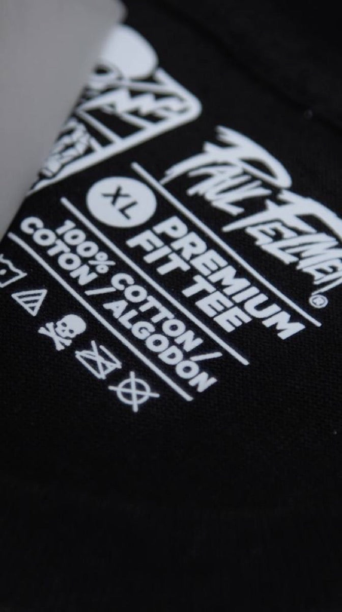 Etiqueta interior: Premium fit tee, 100% cotton